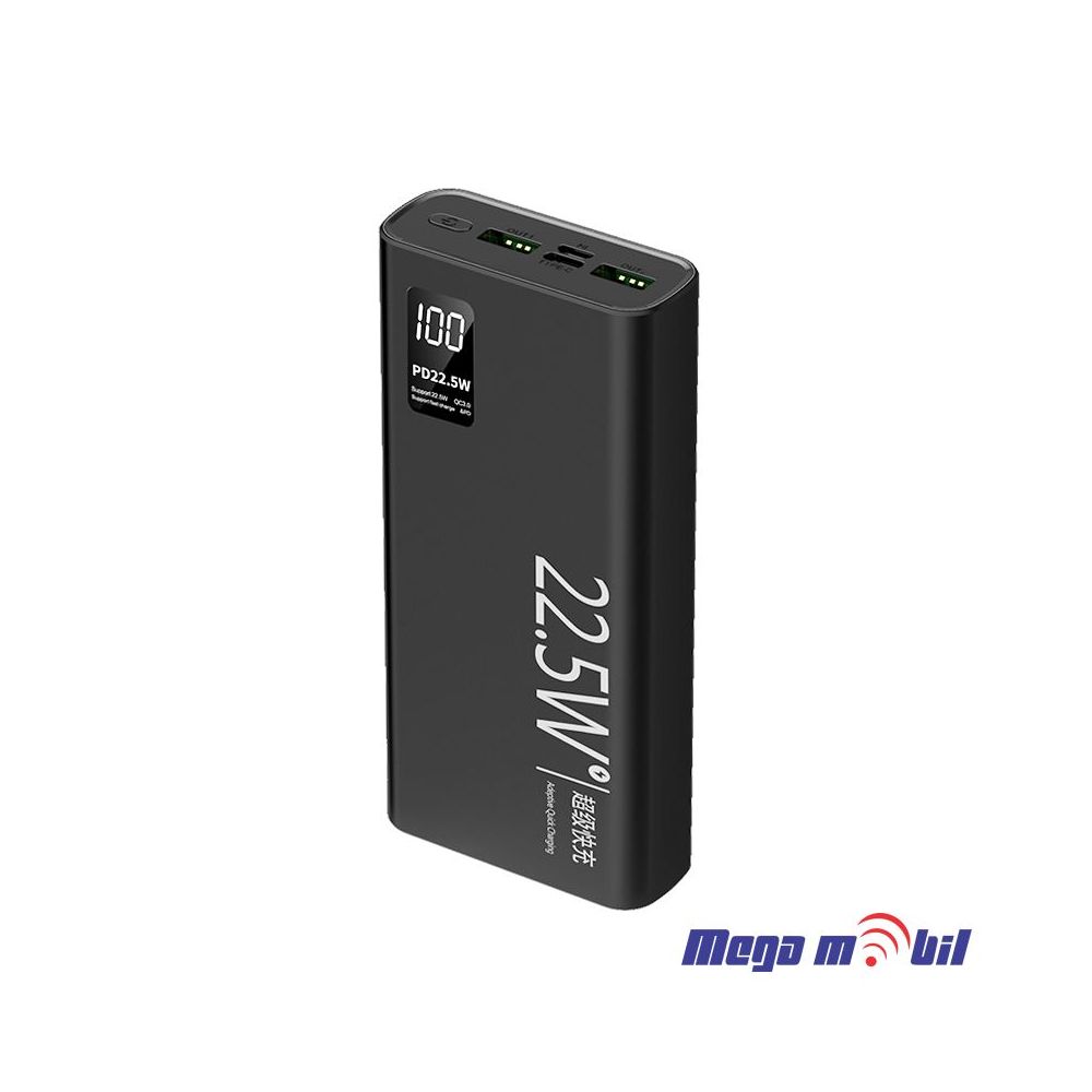 Baterija eksterna 20000mAh Ox Power PD22 FAST+PD 22.5W black