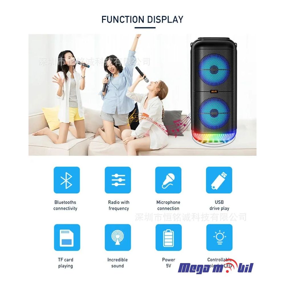 Zvucnik Bluetooth Karaoke ZQS6227