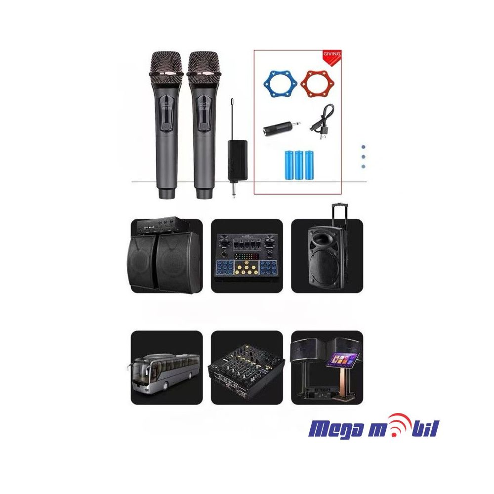 Mikrofon za Karaoke Wireless M12 (SET 2kom)