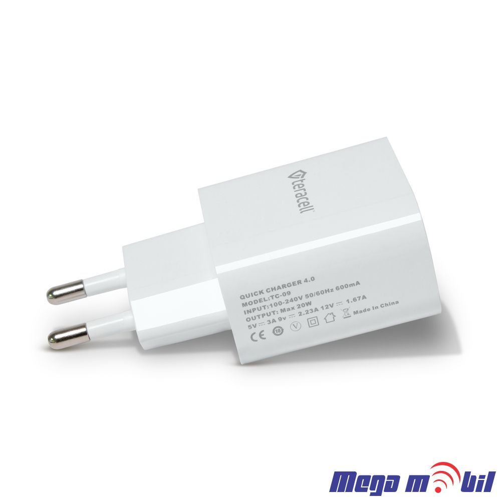 Polnac 220V iPhone Teracell Evolution TC-09 QC4.0 white 20W