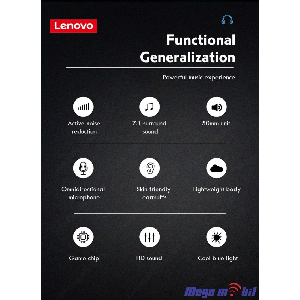 Slusalki za kompjuter LENOVO ThinkPlus G30B so mikrofon 