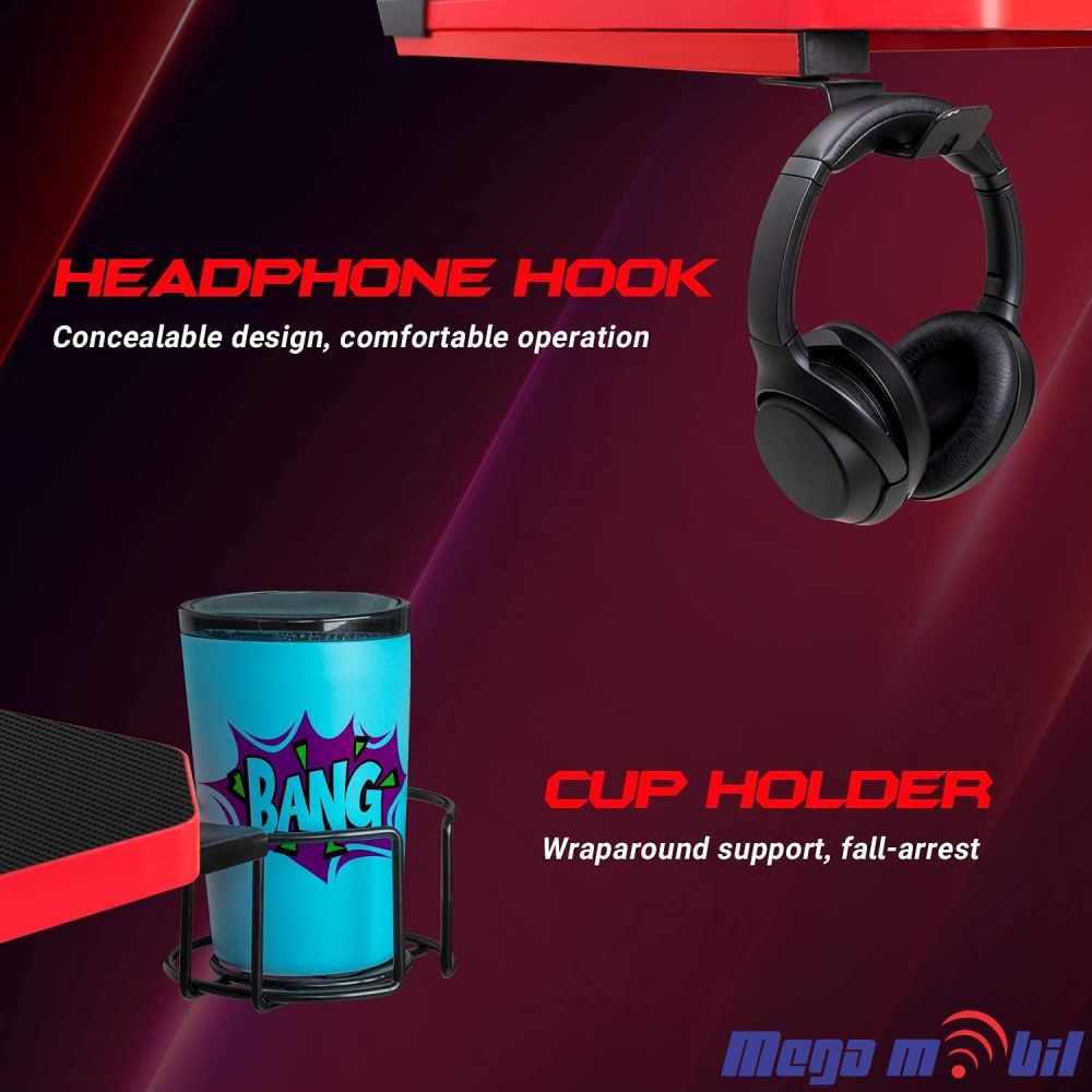 Gaming desk FMZ RGB red
