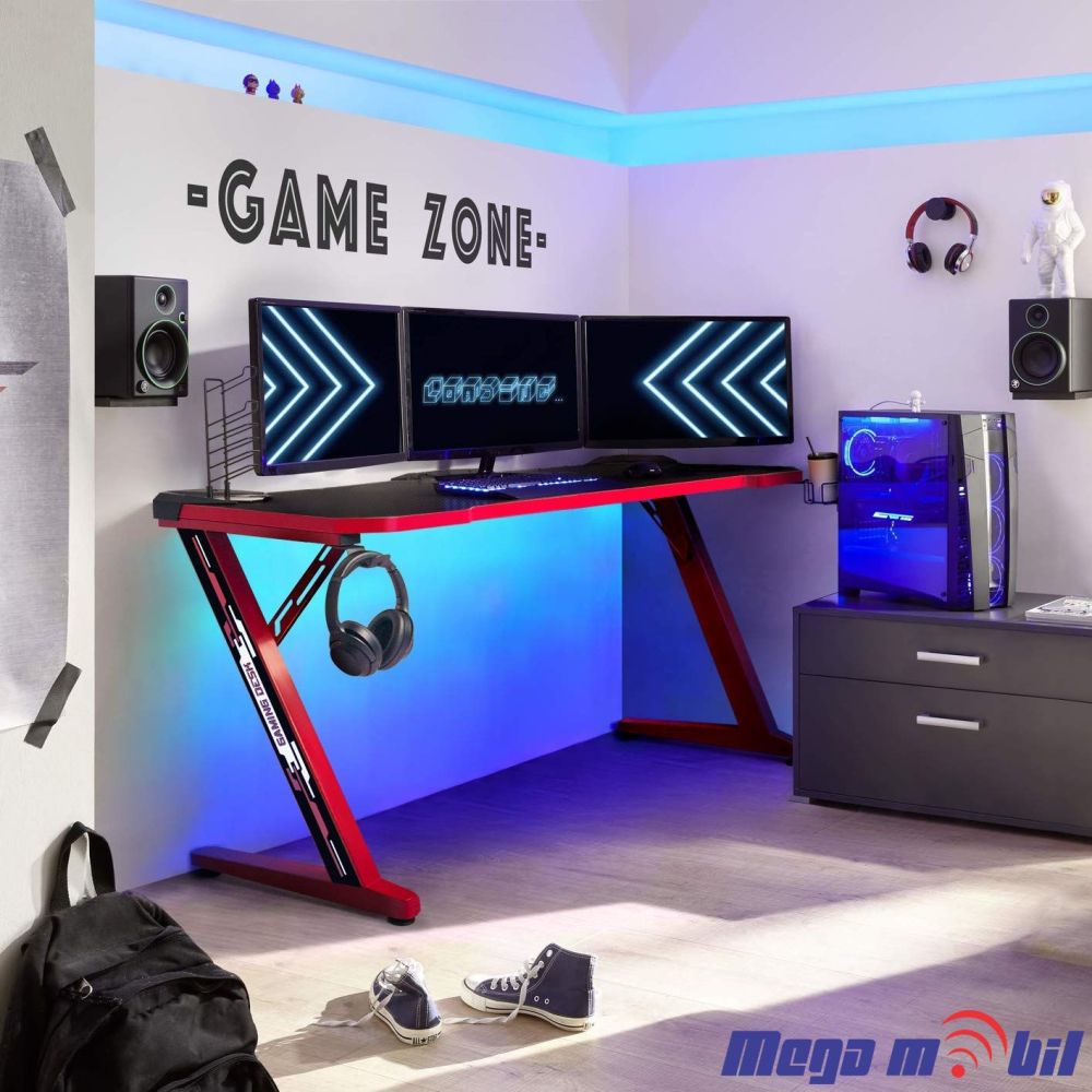 Gaming desk FMZ RGB red
