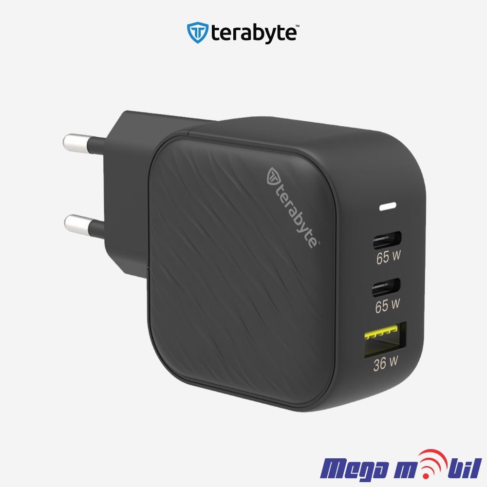 Polnac 220V Univerzalen Terabyte TR65W, GaN, PPS, PD 3.0, QC 3.0, 65W black