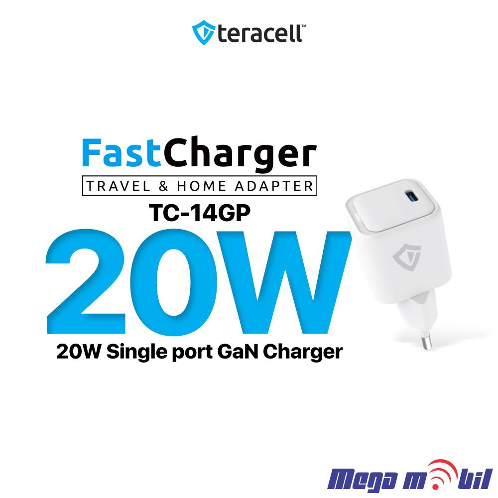 Polnac 220V iPhone Teracell Evolution TC-14GP, GaN, PD 3.0, 20W white