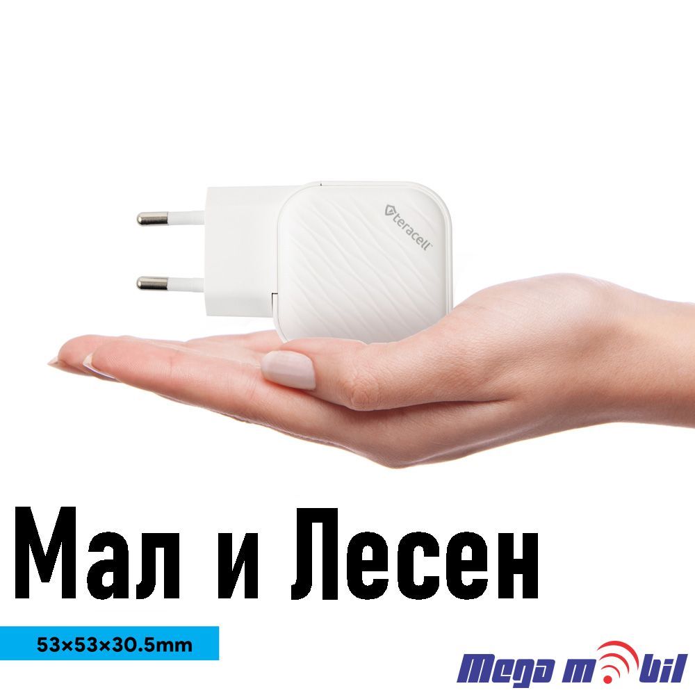 Polnac 220V Type C Teracell Evolution TC-17GP, GaN, PPS, PD 3.0, 67W white