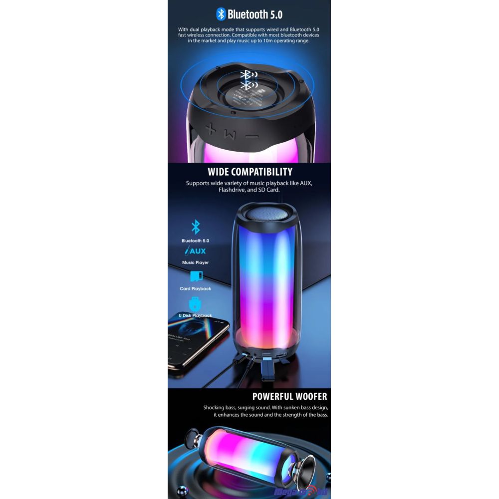 Zvucnik Bluetooth ZIDLI D1 Black