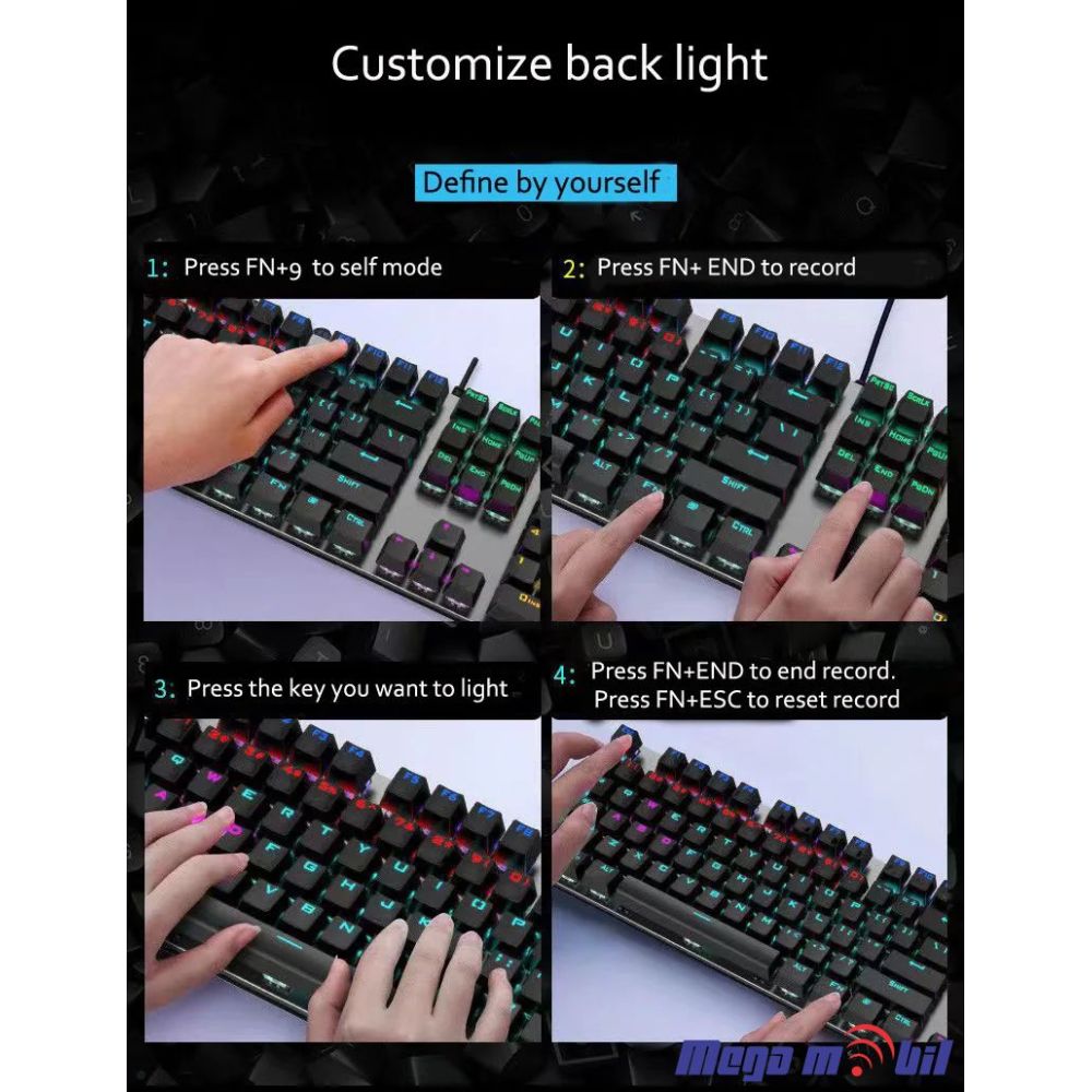 Tastatura za kompjuter AOC GK410 USB Mechanical Plastick panel
