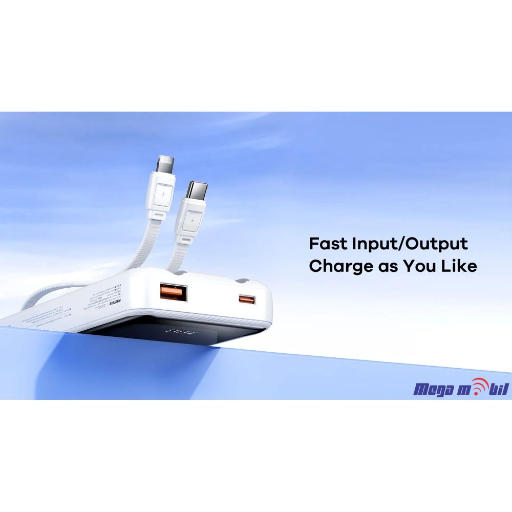 Baterija eksterna 20000mAh REMAX Cynlle RPP-680 FAST+PD+2 fast charging cables white