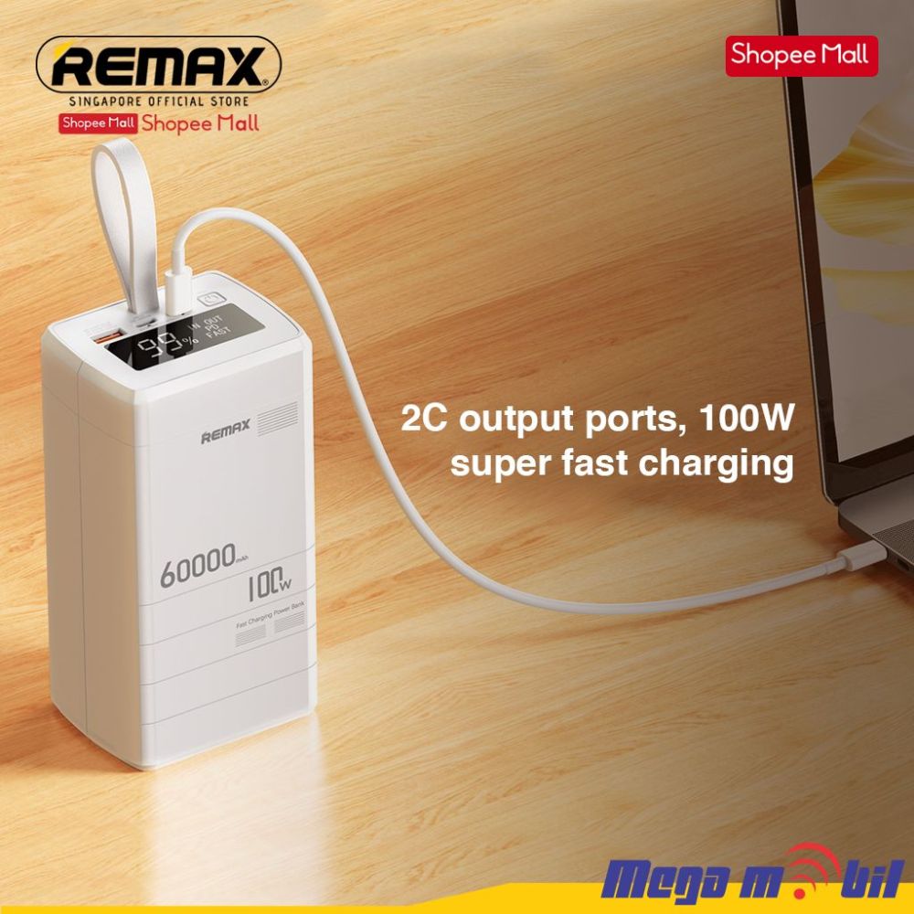 Baterija eksterna 60000mAh REMAX Dinba RPP-650 FAST+PD 100W white