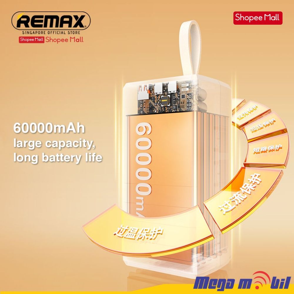 Baterija eksterna 60000mAh REMAX Dinba RPP-650 FAST+PD 100W white