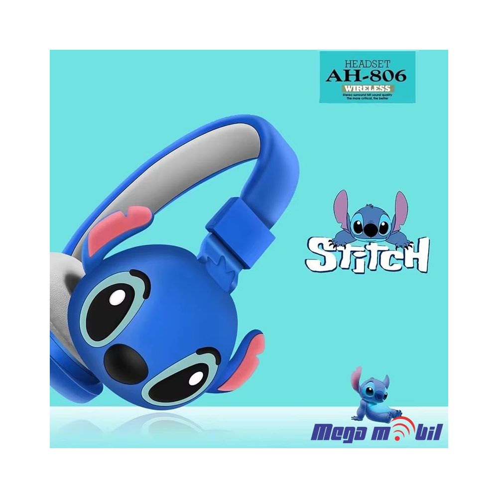 Slusalki Bluetooth Stitch AH-806 blue