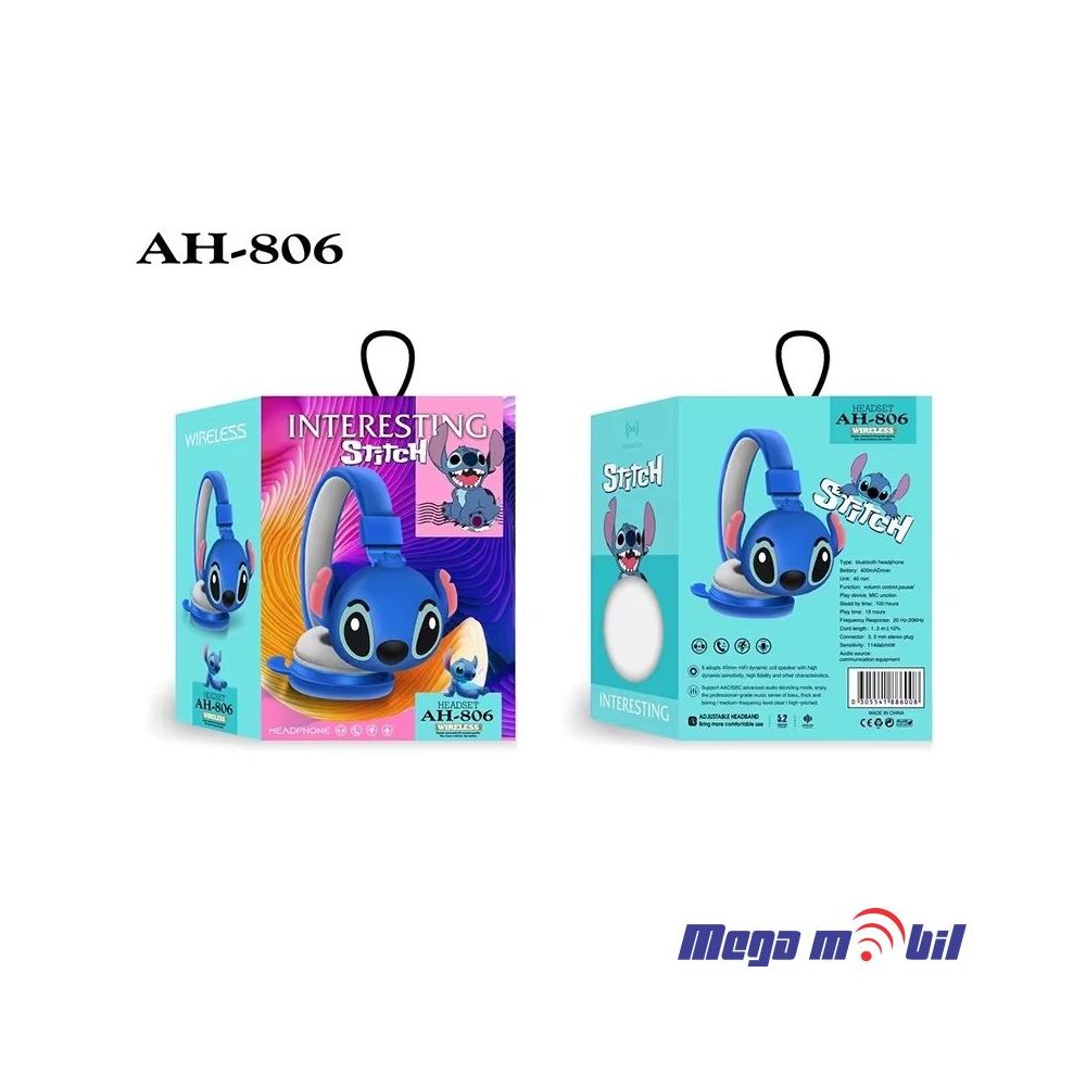 Slusalki Bluetooth Stitch AH-806 pink