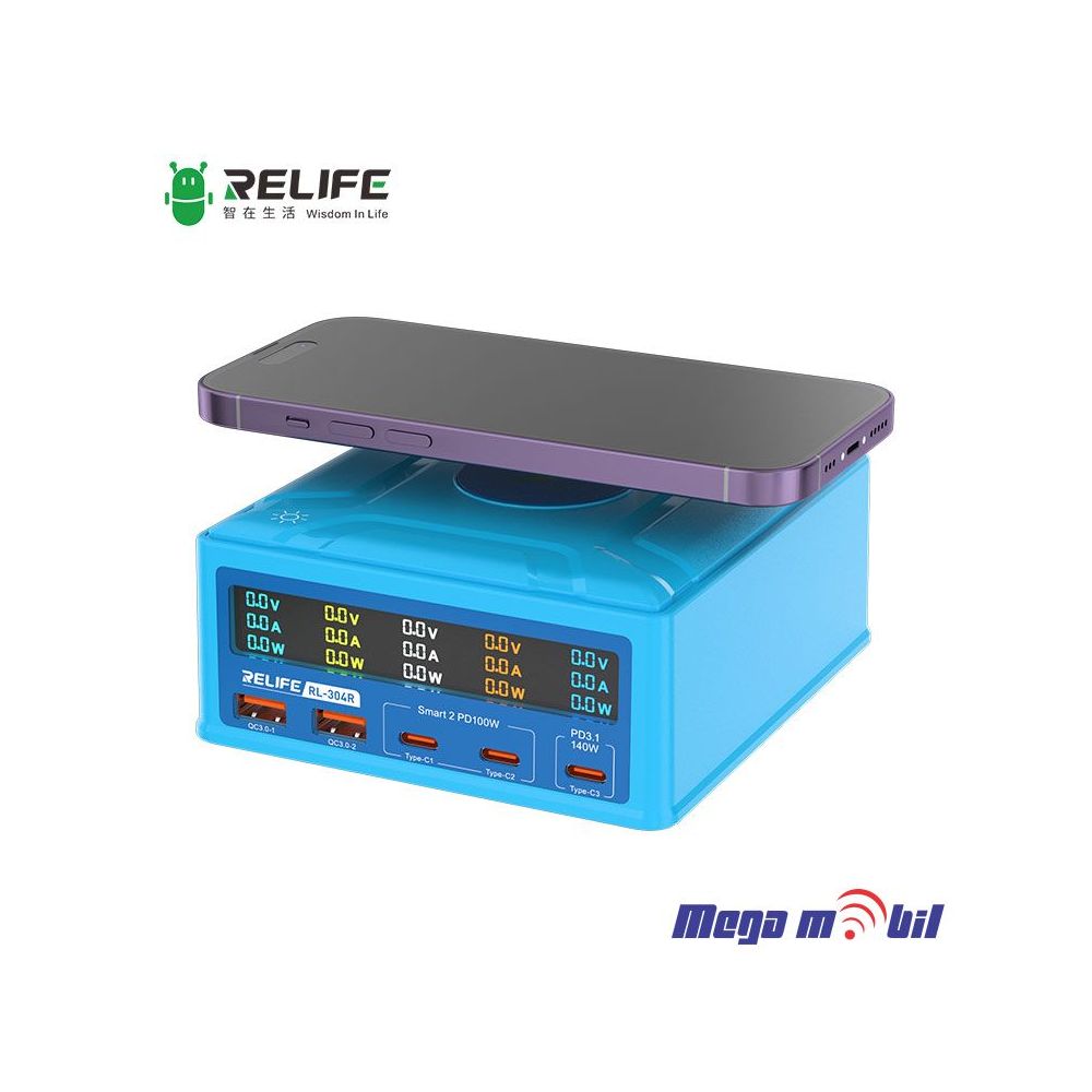 Tester Polnac RL-304R 260W Wireless + 3 ports PD + 2 ports QC3.0  