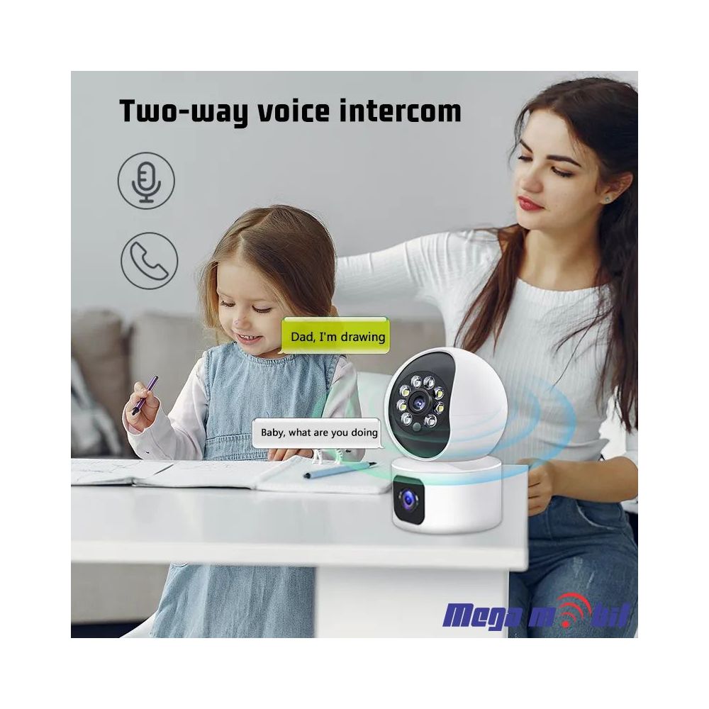 Kamera IP Y610A Pro Indoor WiFi + Network port 3 Megapixel 