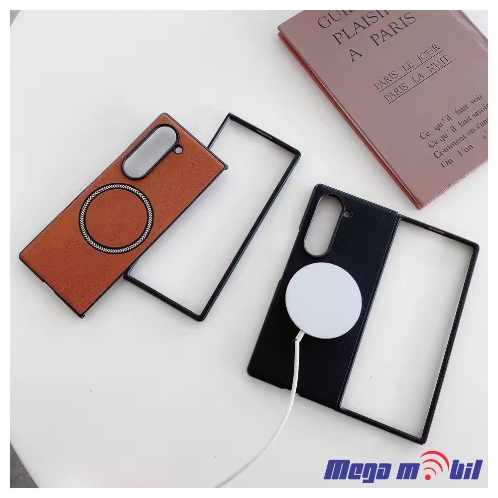 Futrola Samsung Galaxy Z Fold 6 Magsafe leather dark blue.