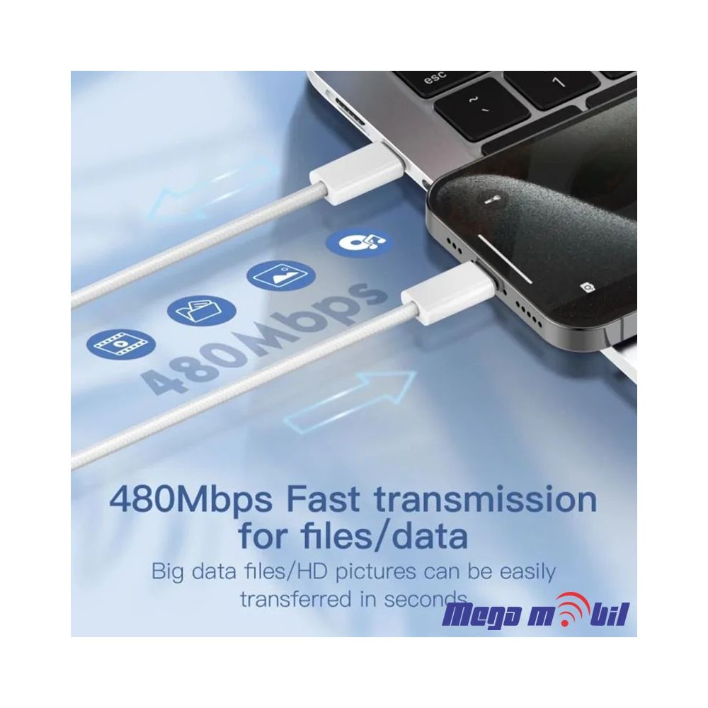 Data Kabel iPhone PD LDNIO LC901-I 30W 1m FAST white