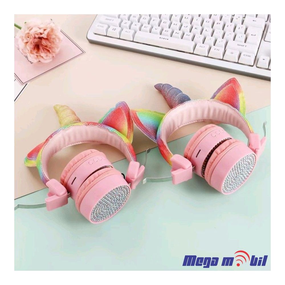 Slusalki Bluetooth Unicorn AH-807 pink.