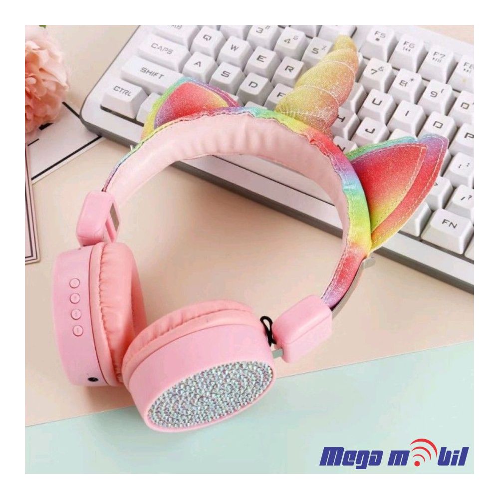 Slusalki Bluetooth Unicorn AH-807 pink.