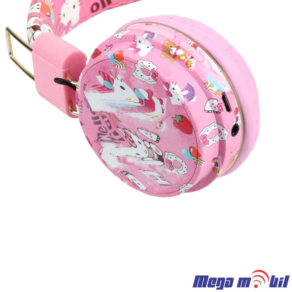 Slusalki Bluetooth Hello Kitty AH-906D pink.