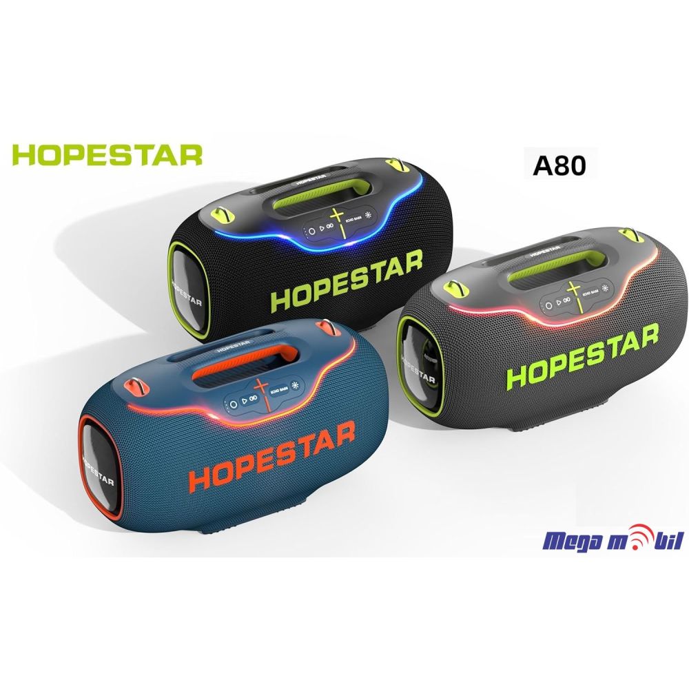 Zvucnik Bluetooth Karaoke Hopestar A80 so mikrofon blue