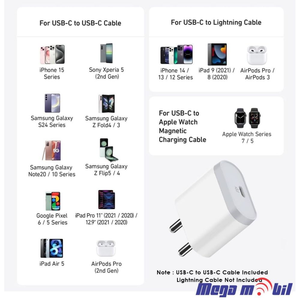 Polnac 220V iPhone LDNIO A1209C PD 20W white