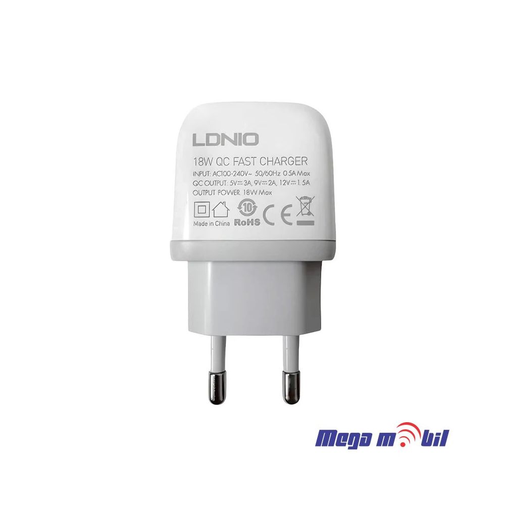 Polnac 220V Micro LDNIO A1209Q QC3.0 18W white