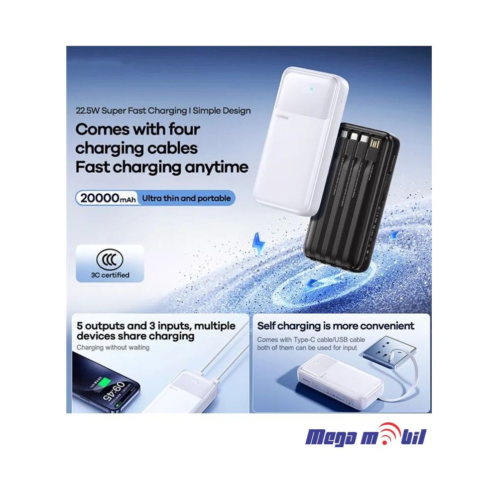 Baterija eksterna 20000mAh REMAX FCP-2 FAST 22.5W+PD 20W white
