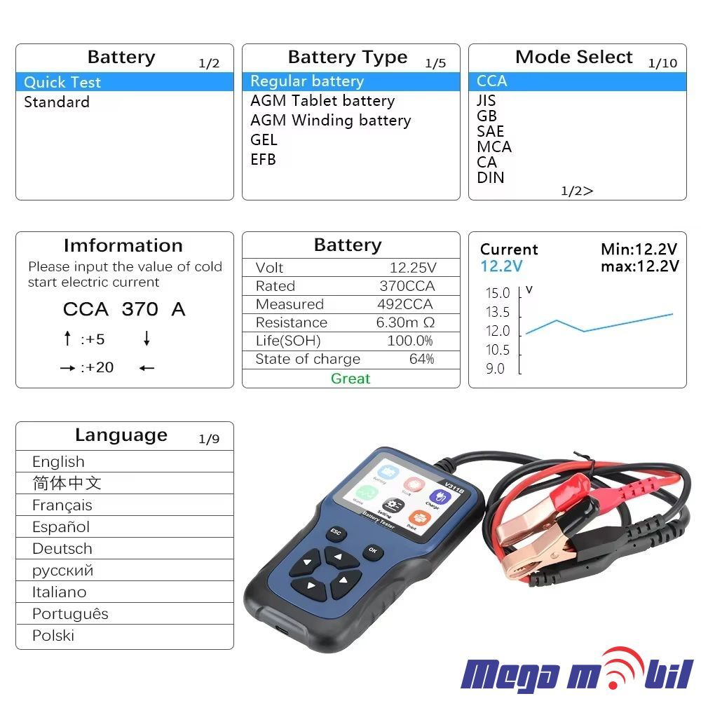 Tester za baterii V311B