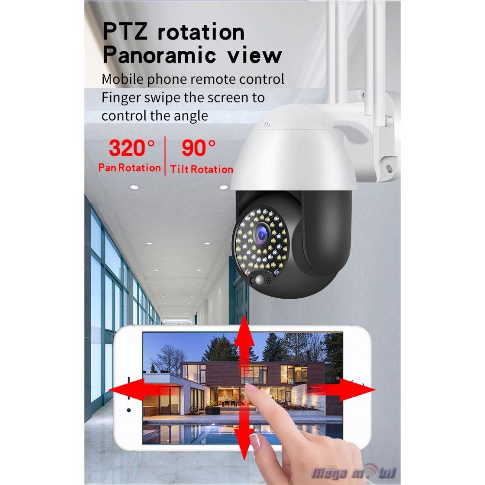 Kamera IP C-P11-50-2 2MP WiFi PTZ Dual lens+Alarm light.