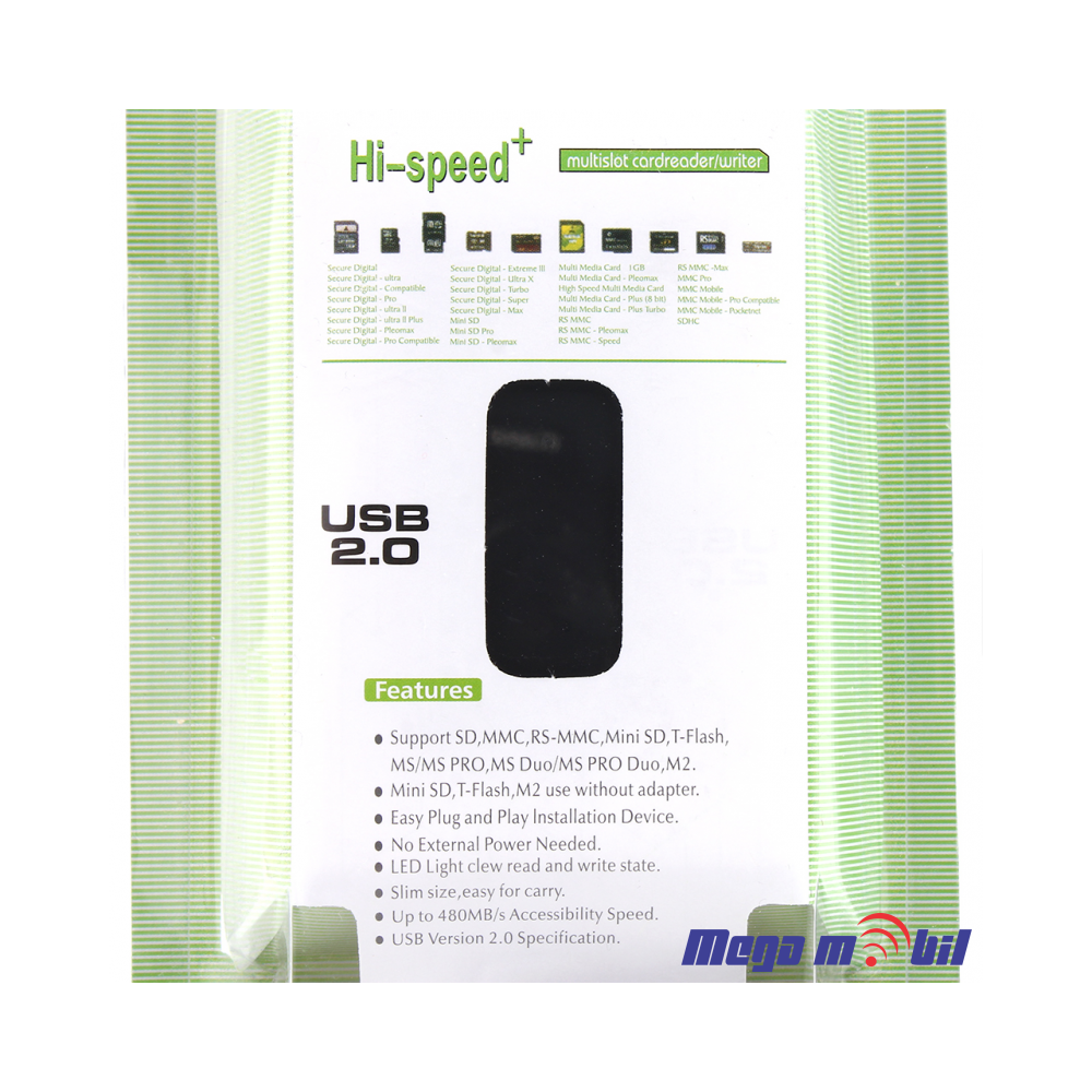 Citac za memoriska kartica All in one Tip2 white