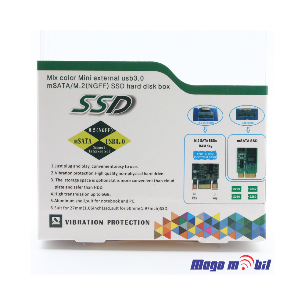 Adapter m.2 SSD na USB crn