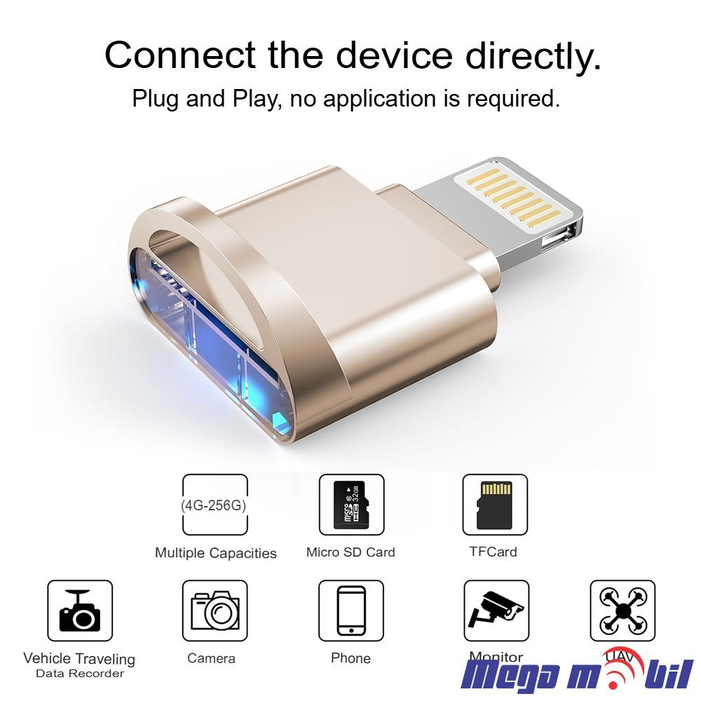 Citac za memoriska kartica Lightning