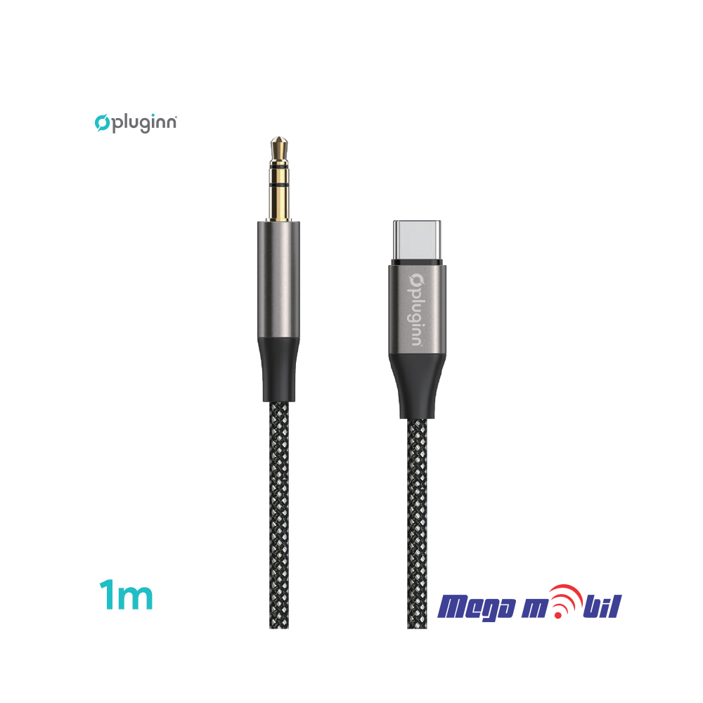 Kabel Pluginn 3.5mm na Type C 1m black