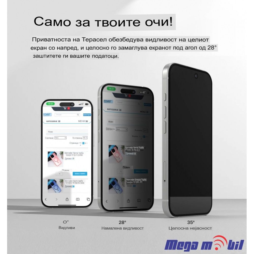 Tempered glass za Samsung A25/ A256B/ A24/ A245F TITAN Privacy