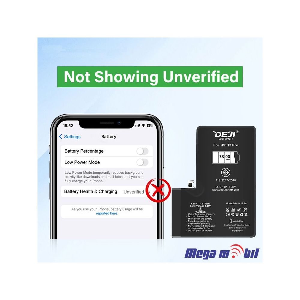 Baterija iPhone 15 Pro Deji Decode (3400mAh) 