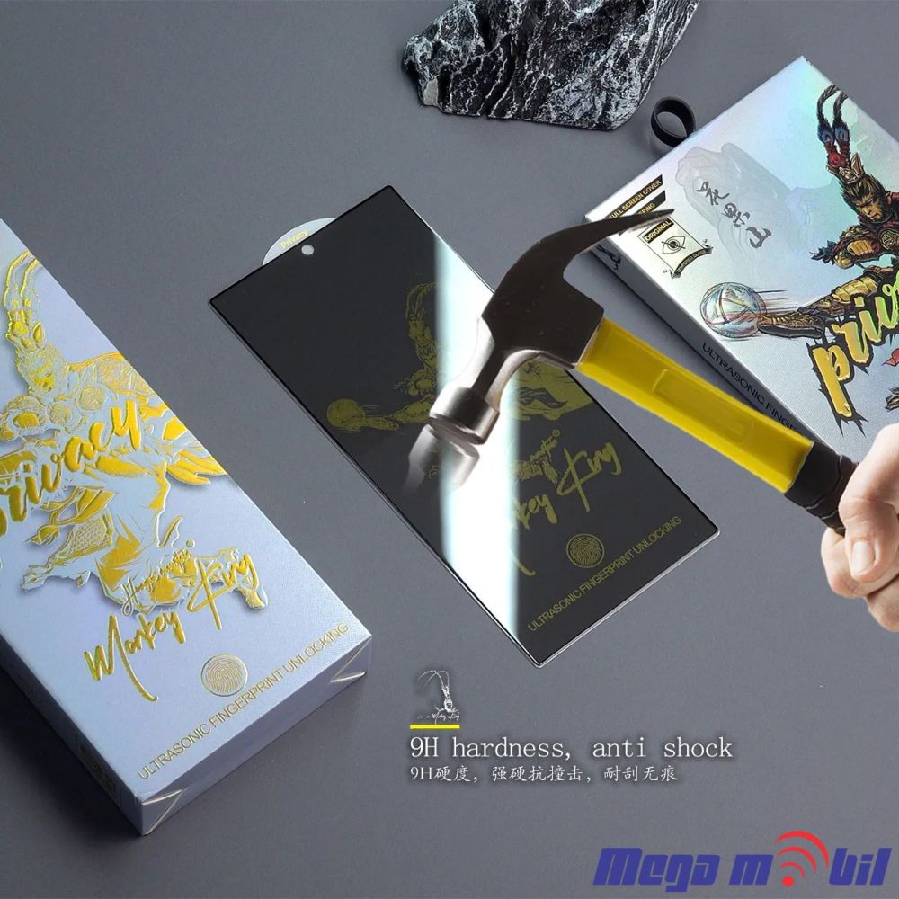 Tempered glass za iPhone 17 Pro Max Monkey King Privacy