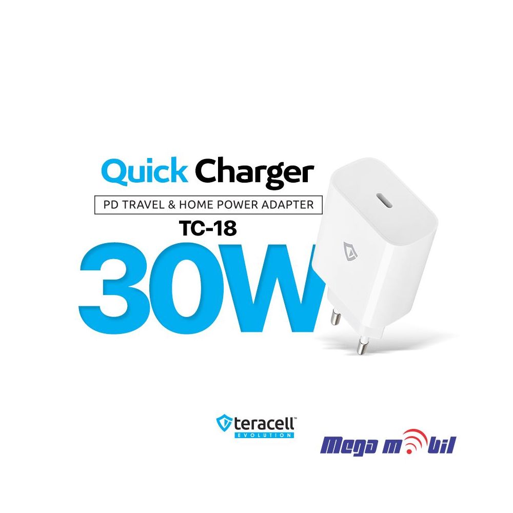 Polnac 220V Type C Teracell Evolution TC-18 PD 30W white 
