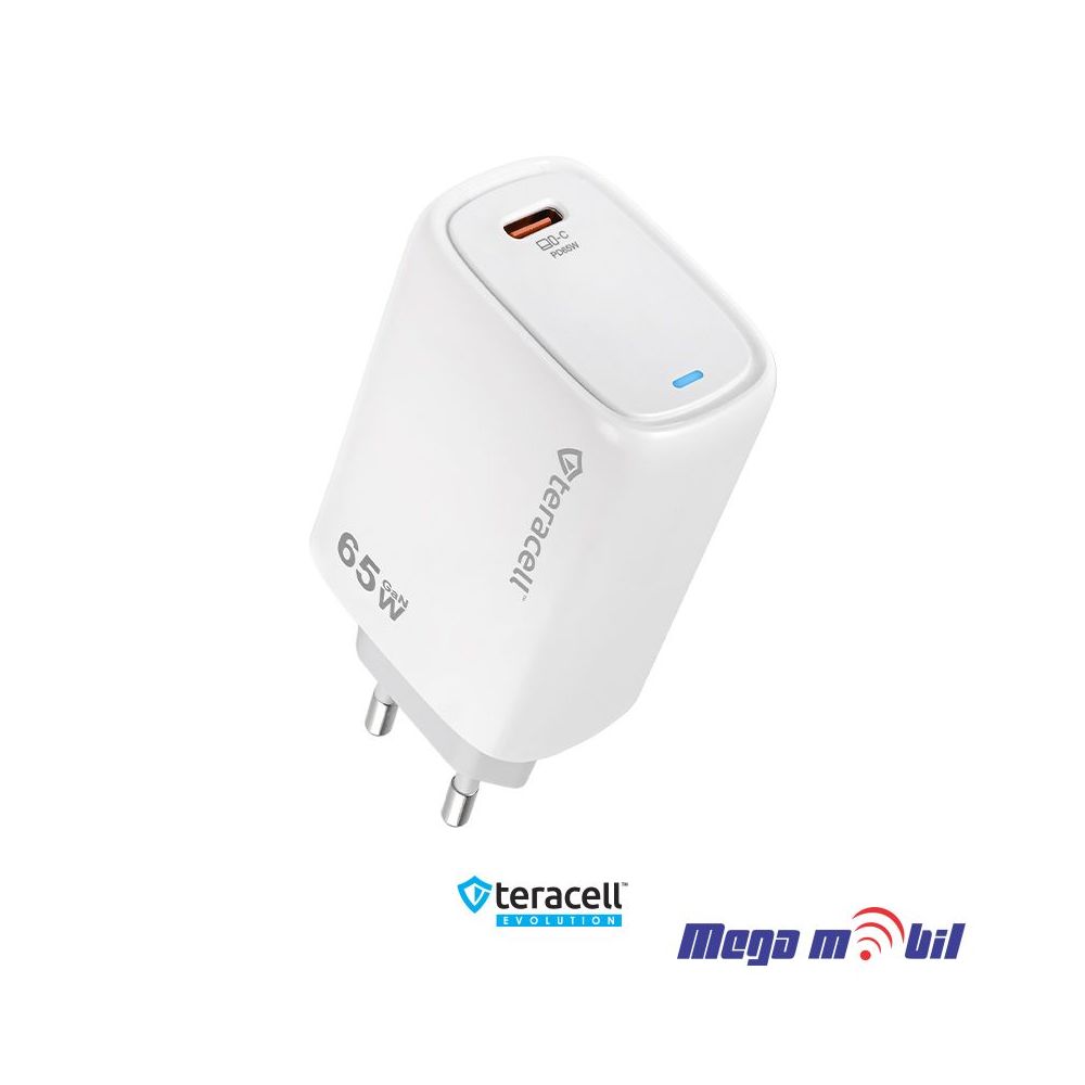 Polnac 220V Type C Teracell Evolution TC-20 GaN, PD 65W white 