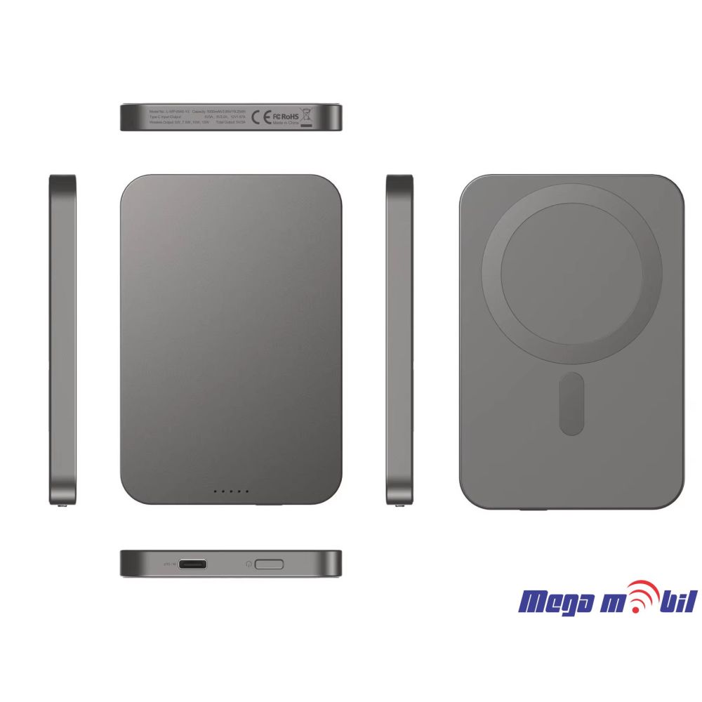 Baterija eksterna 5000mAh Magnetic Wireless MagSafe