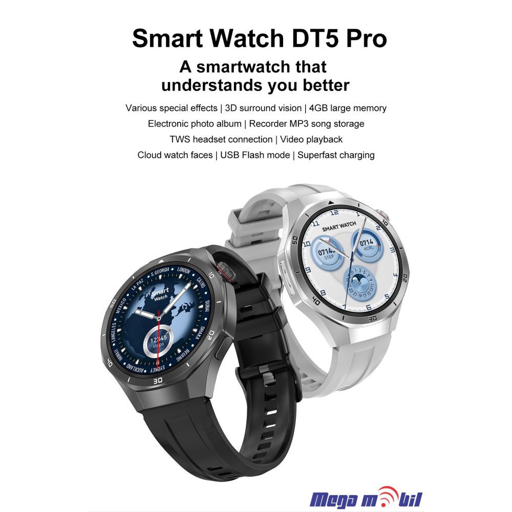 Smart Watch DT 5 Pro black