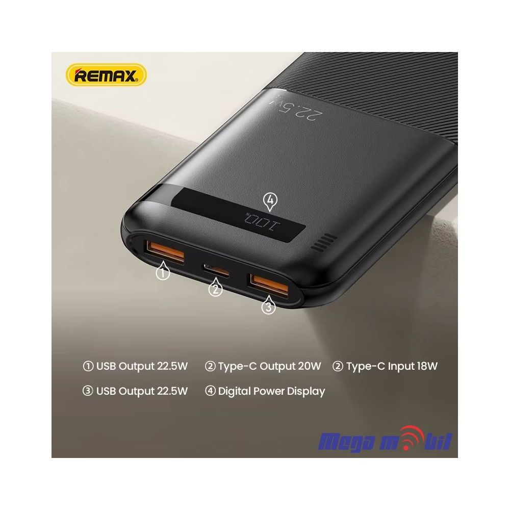 Baterija eksterna 10000mAh REMAX Piloteer RPP-71 FAST 22.5W+PD 20W white