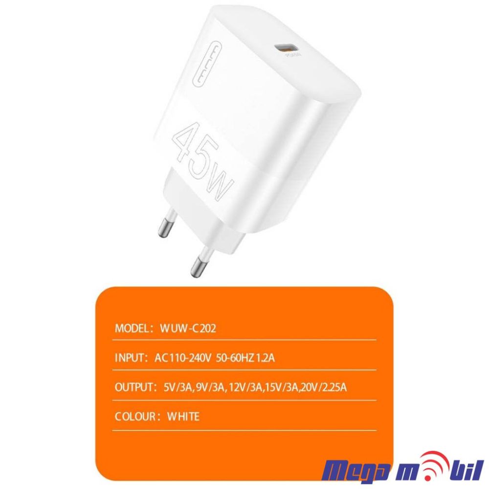 Polnac 220V WUW-C202 PD 45W GaN