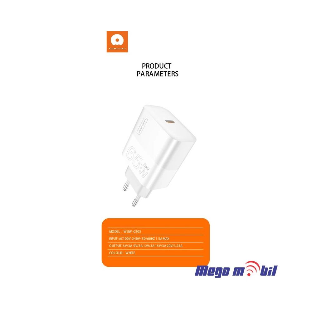 Polnac 220V WUW-C205 PD 65W GaN