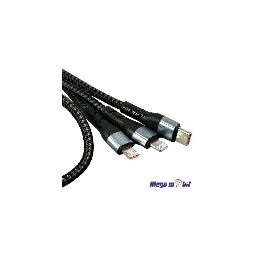 Data Kabel WUW-X231 5 vo 1 60W 1.2m FAST black
