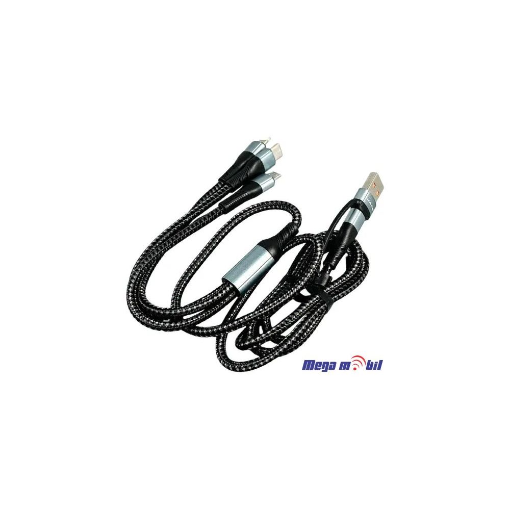 Data Kabel WUW-X231 5 vo 1 60W 1.2m FAST black