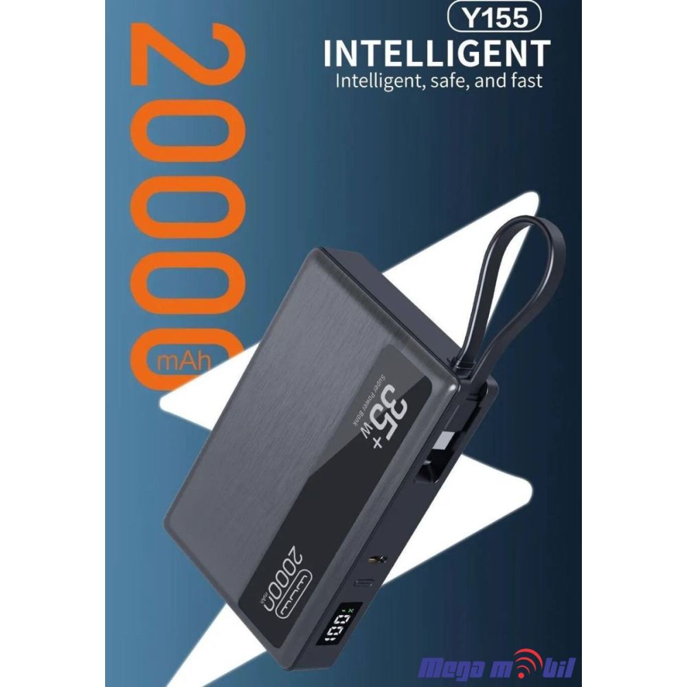 Baterija eksterna 20000mAh WUW-Y155 FAST+PD 35W black