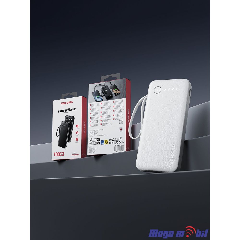 Baterija eksterna 10000mAh VD-PB058 black