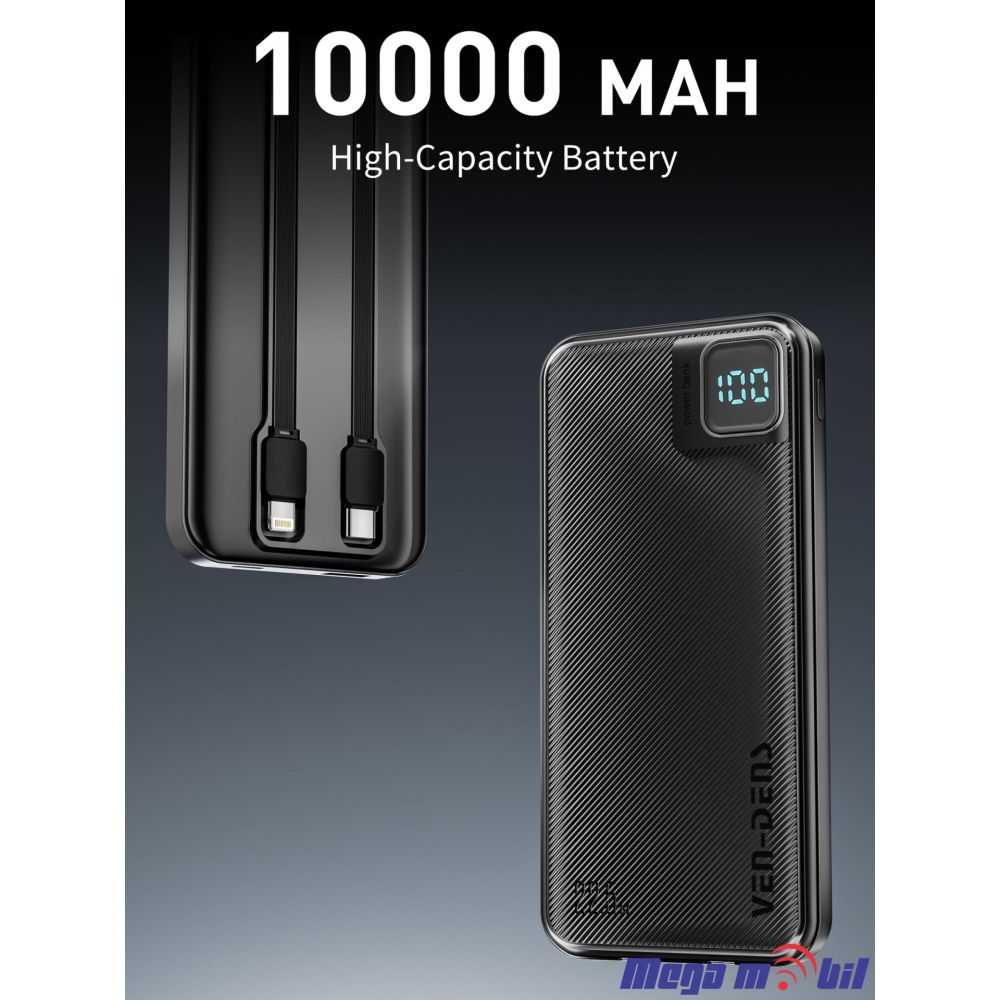 Baterija eksterna 10000mAh VD-PB060 black