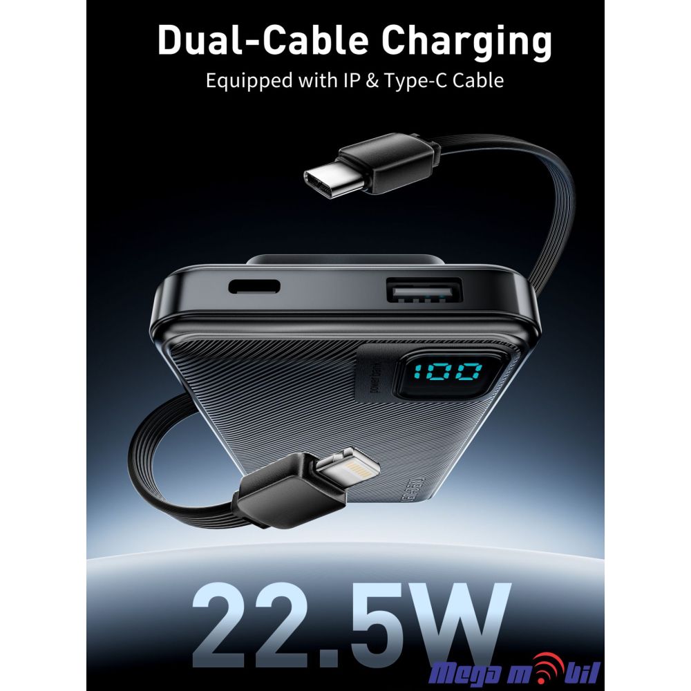 Baterija eksterna 10000mAh VD-PB061 black